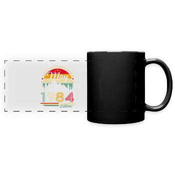 May 1984 Vintage Vintage Retro Birthday - Full Colour Panoramic Mug - black - Front