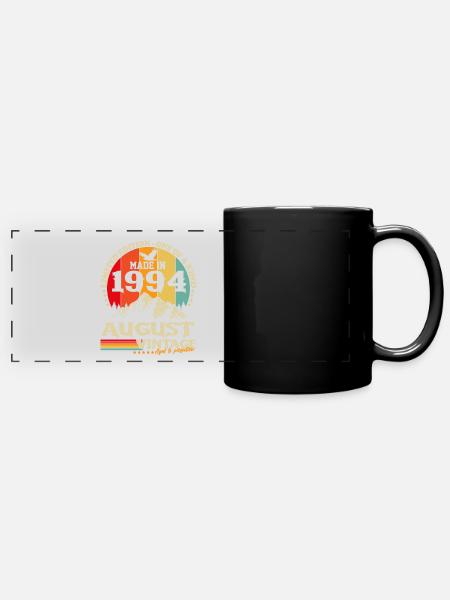 August 1994 Jahrgang Vintage Retro Geburtstag - Panorama-Tasse farbig - Schwarz
