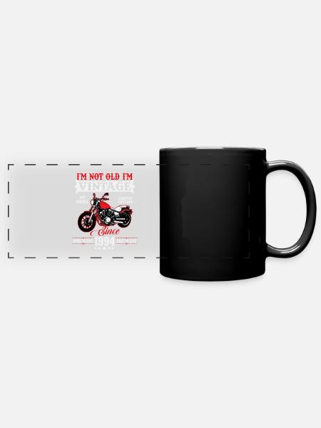 1994 Vintage Anniversaire Moto Vintage - Mug panoramique uni - noir