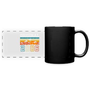 Original 2006 Jahrgang Vintage Geburtstag Geschenk - Panorama-Tasse farbig - Schwarz - Vorne
