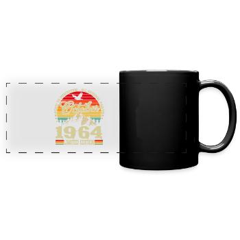 Octobre 1964 Vintage Rétro Cadeau d’Anniversaire - Mug panoramique uni - noir - Devant
