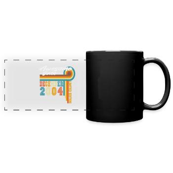 Dezember 2004 Jahrgang Vintage Retro Geburtstag - Panorama-Tasse farbig - Schwarz - Vorne