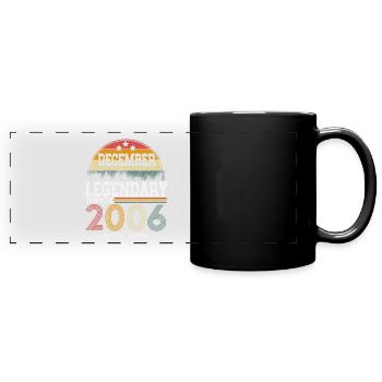 Des légendes sont nées en décembre 2006 - Mug panoramique uni - noir - Devant