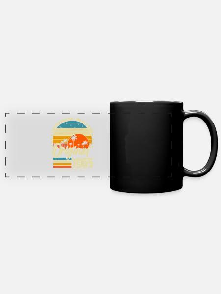 Original 1965 Jahrgang Vintage Retro Geburtstag - Panorama-Tasse farbig - Schwarz