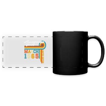 March 1965 Vintage Born Birthday Retro - Full Colour Panoramic Mug - black - Front