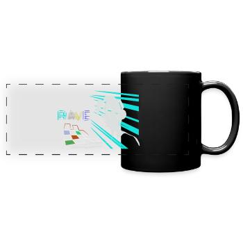 Rave - Panorama-Tasse farbig - Schwarz - Vorne