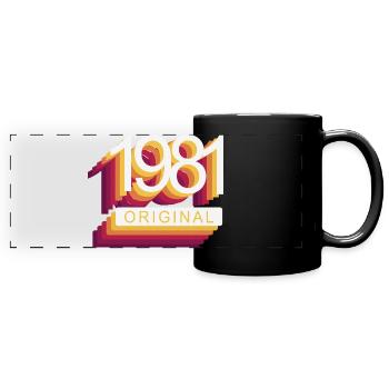 Born in 1981 - Full Colour Panoramic Mug - black - Front