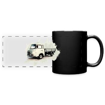 Camion à plateau BARKAS B1000 - Mug panoramique uni - noir - Devant