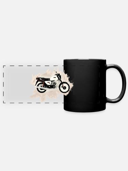 MZ ETZ 150 - Panorama-Tasse farbig - Schwarz