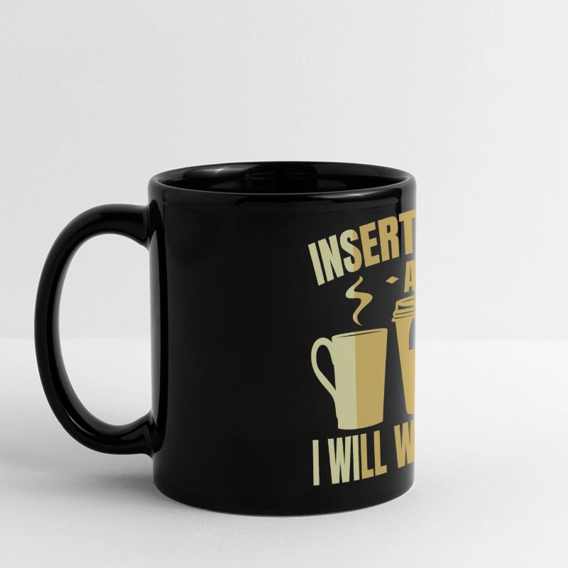 Insert Coffee And I Will Write Code Panorama-Tasse farbig