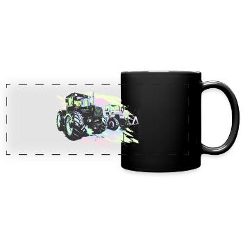 Klassische MB-trac Traktoren - Panorama-Tasse farbig - Schwarz - Vorne