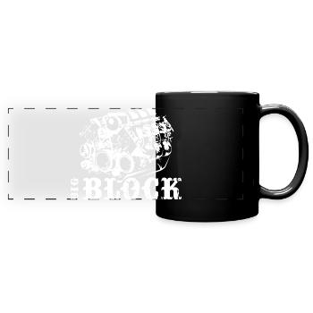 V8 Bigblock Moteur Musclecar Icône Illustration - Mug panoramique uni - noir - Devant