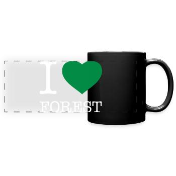 J’ADORE LA FORÊT - Mug panoramique uni - noir - Devant