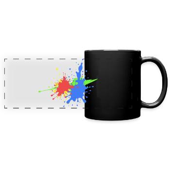 Colorful Graffiti Design Trend - Full Colour Panoramic Mug - black - Front