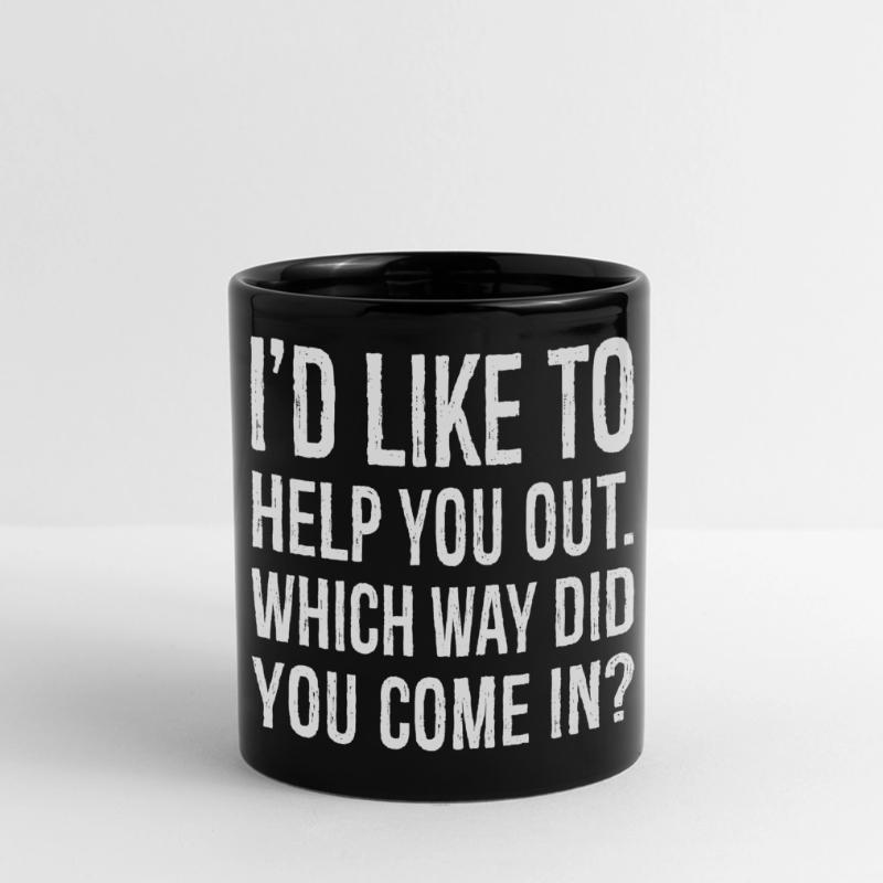 J’aimerais vous aider par quel chemin êtes-vous venu Mug panoramique uni