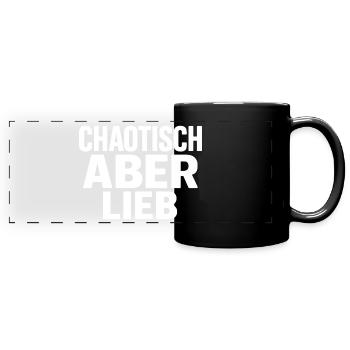 Heart in chaos - Full Colour Panoramic Mug - black - Front