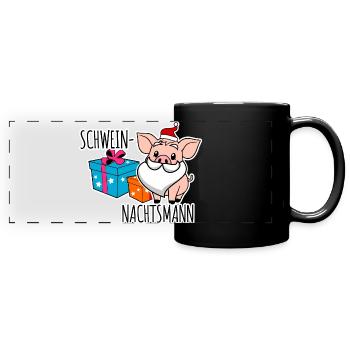 Happy Pig Nights with the Pig Night Man - Full Colour Panoramic Mug - black - Front