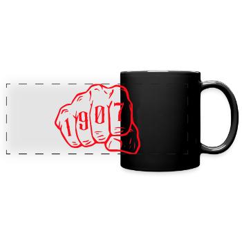 Ruhrpott Fußball Essen 1907 Hoodie - Panorama-Tasse farbig - Schwarz - Vorne