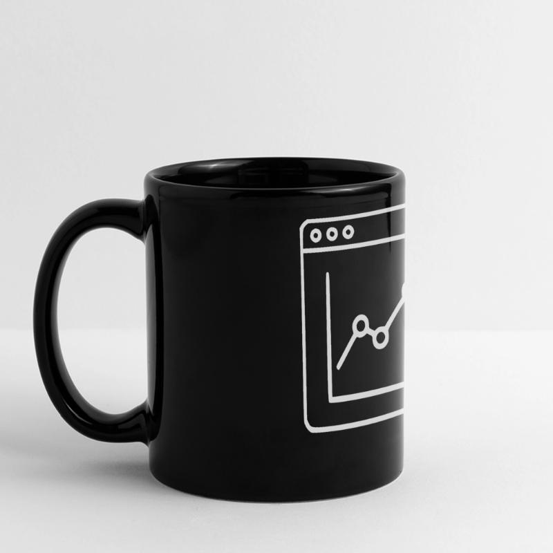 Web Analyse Chart Coding Browser Vektor Panorama-Tasse farbig