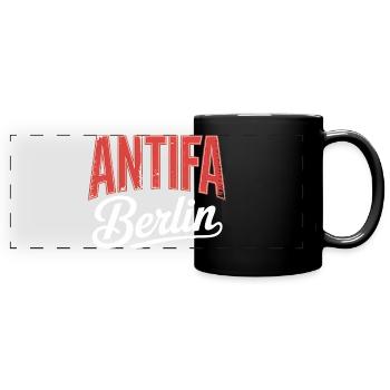 Antifa Berlin - Antifascist Tee - Full Colour Panoramic Mug - black - Front