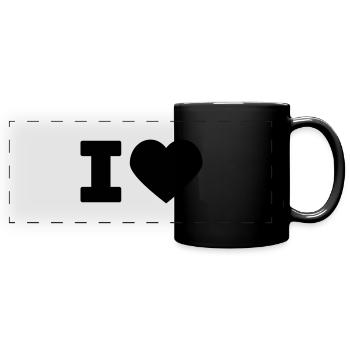 i love - Mug panoramique uni - noir - Devant