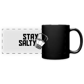 Stay Salty logo - Full Colour Panoramic Mug - black - Front