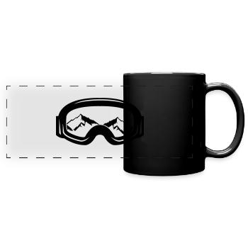 ski goggles - Full Colour Panoramic Mug - black - Front