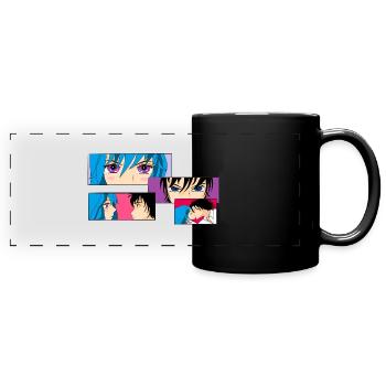 manga - Mug panoramique uni - noir - Devant