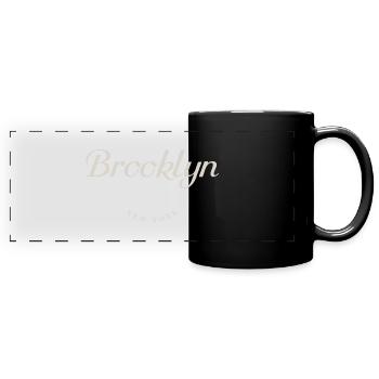 Brooklyn NY - Panorama-Tasse farbig - Schwarz - Vorne