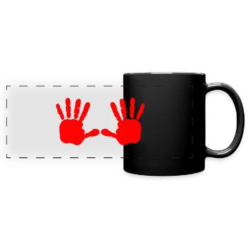 Iran - Rote hand - blut hand - Panorama-Tasse farbig - Schwarz - Vorne