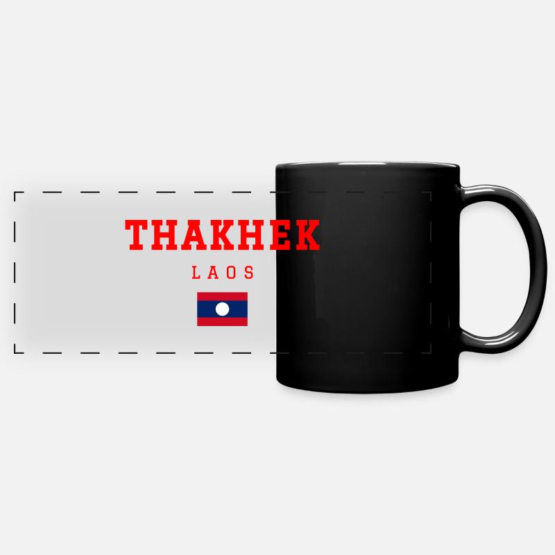 Thakhek Laos - Mug panoramique uni - noir