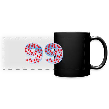 99 Luftballons - 99 Red Balloons - Panorama-Tasse farbig - Schwarz - Vorne