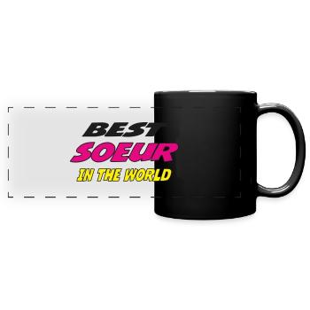 Best SOEUR in the world - Mug panoramique uni - noir - Devant