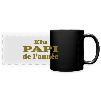 ELECTED GRANDPA OF THE YEAR - Full Colour Panoramic Mug - black - Front