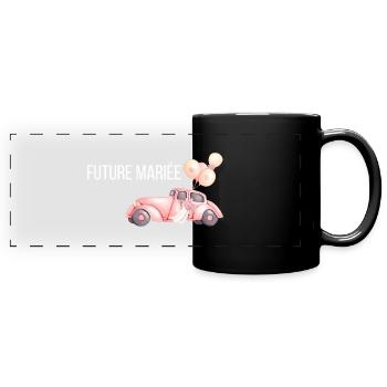 Die zukünftige Braut - Hochzeitsauto - Panorama-Tasse farbig - Schwarz - Vorne