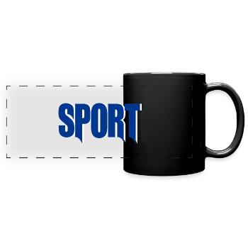 Sport - Mug panoramique uni - noir - Devant