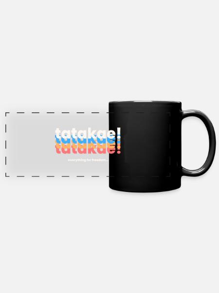 tatakae! - Mug panoramique uni - noir