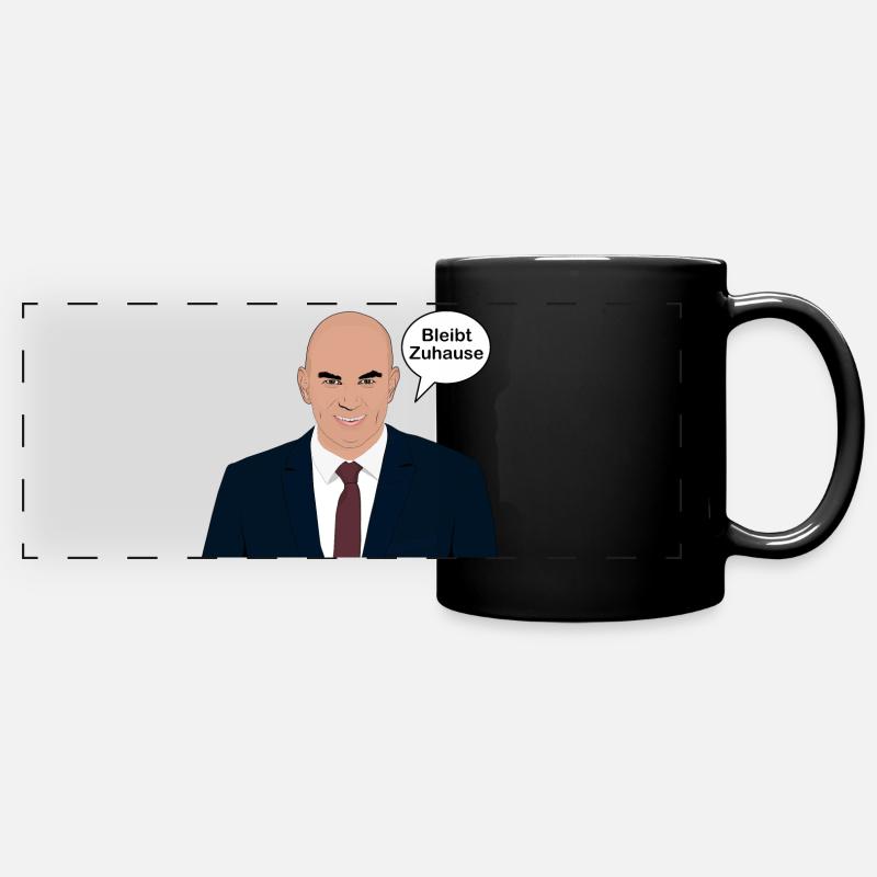 Alain Berset Says Stays Home - Full Colour Panoramic Mug - black