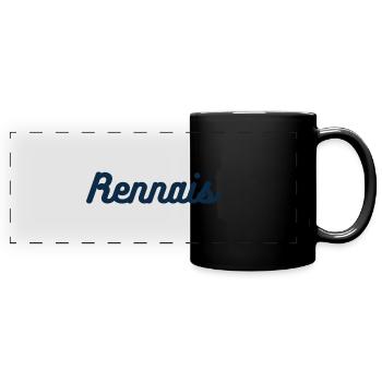 Rennais - Mug panoramique uni - noir - Devant