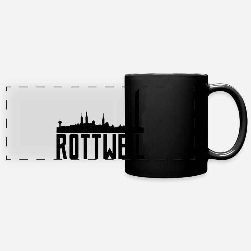 rottweil - Mug panoramique uni - noir