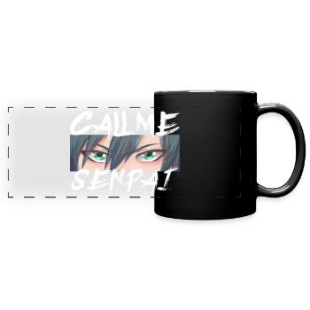 Call Me Senpai - Anime Manga - Panorama-Tasse farbig - Schwarz - Vorne
