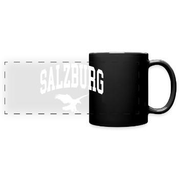 Salzburg Adler - Panorama-Tasse farbig - Schwarz - Vorne