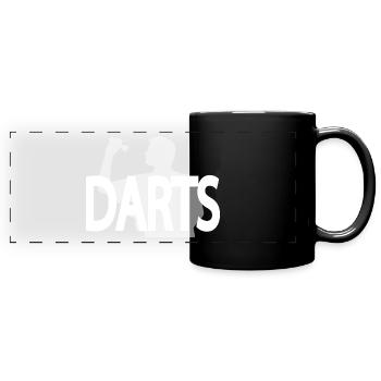Fléchettes - Mug panoramique uni - noir - Devant