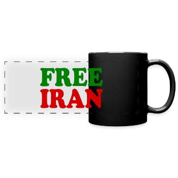 Free iran - Panorama-Tasse farbig - Schwarz - Vorne
