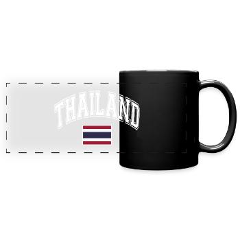 Drapeau de la Thaïlande - Mug panoramique uni - noir - Devant