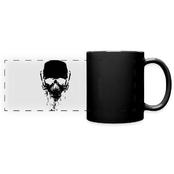 totenkopf - Panorama-Tasse farbig - Schwarz - Vorne