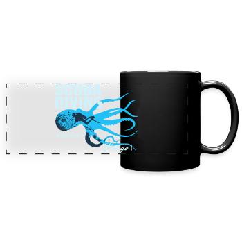 Tauchen Born to dive cooles Geschenk für Taucher - Panorama-Tasse farbig - Schwarz - Vorne