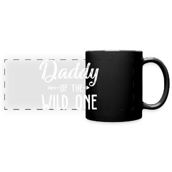 Daddy of the wild one daughter matching family - Panorama-Tasse farbig - Schwarz - Vorne