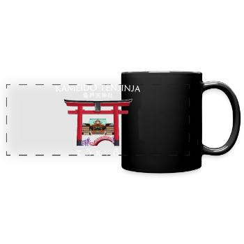 Tokyo, Kameido Tenjinja Guardian Shrine, Japan - Full Colour Panoramic Mug - black - Front