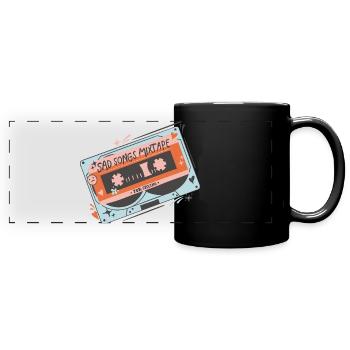 Mixtape de chansons tristes pour Heartbreak - Mug panoramique uni - noir - Devant